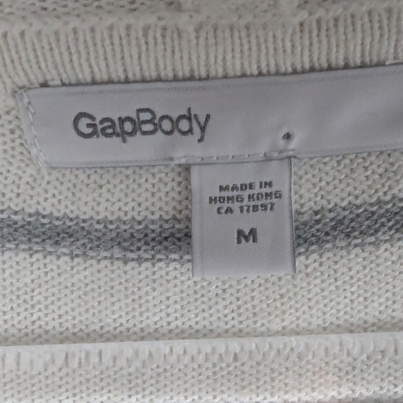 GAP Medium Striped Sweater Hoodie With Pockets Super Condition - Picture 3 of 13